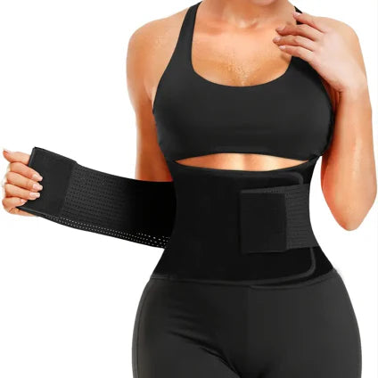 Black Adjustable Waist Trainer
