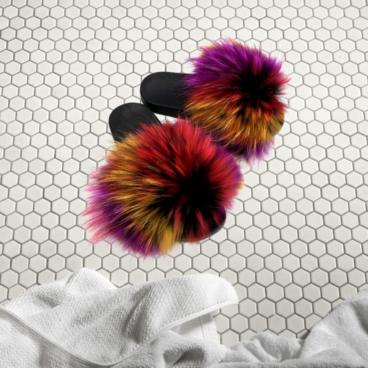Colorful Fluffy Slippers