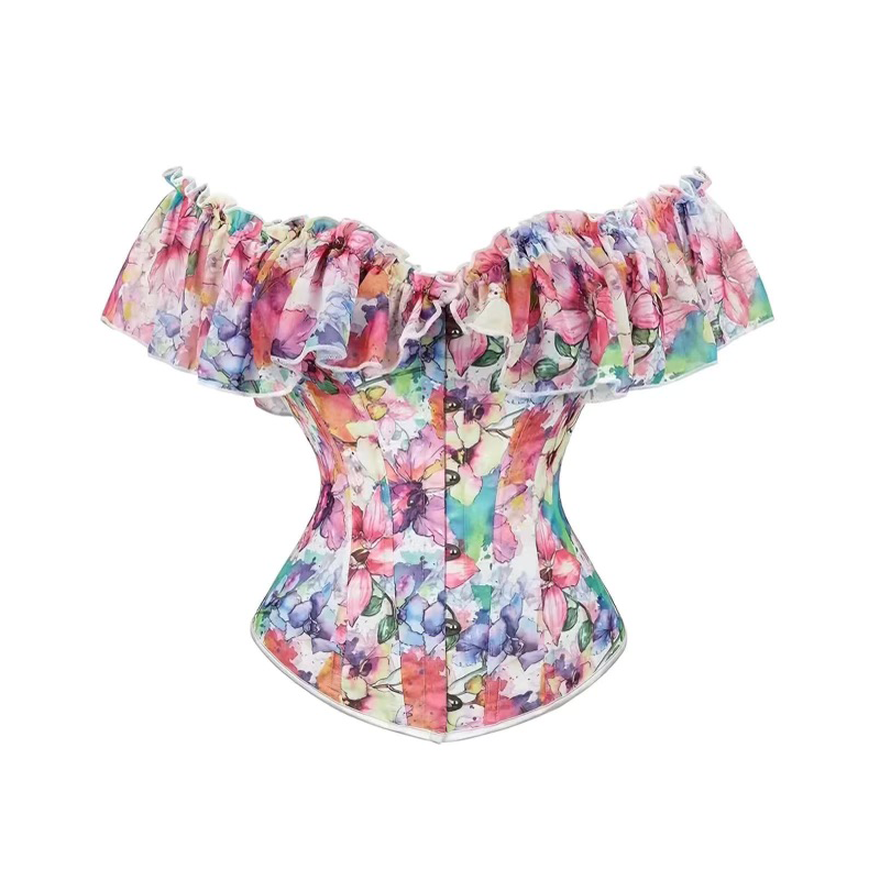 Floral Print Corset