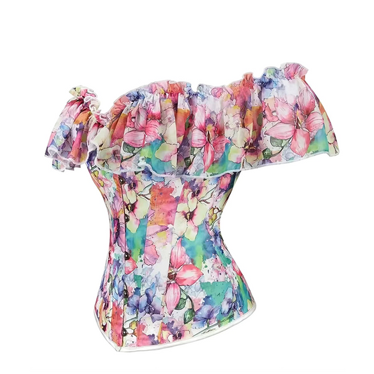 Floral Print Corset